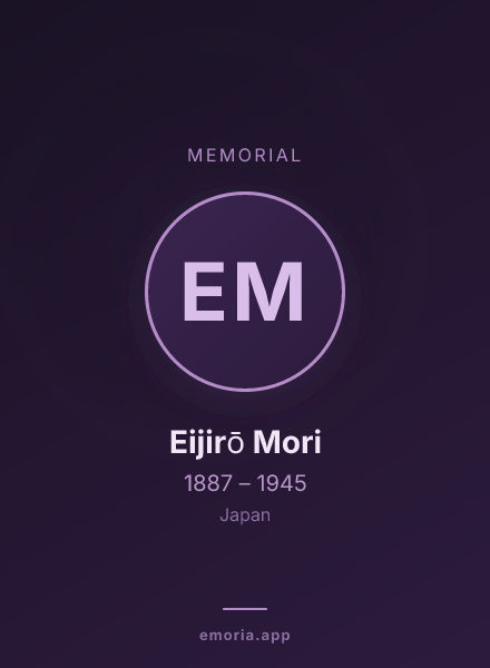 Memorial portrait of Eijirō Mori