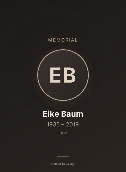 Memorial portrait of Eike Baum