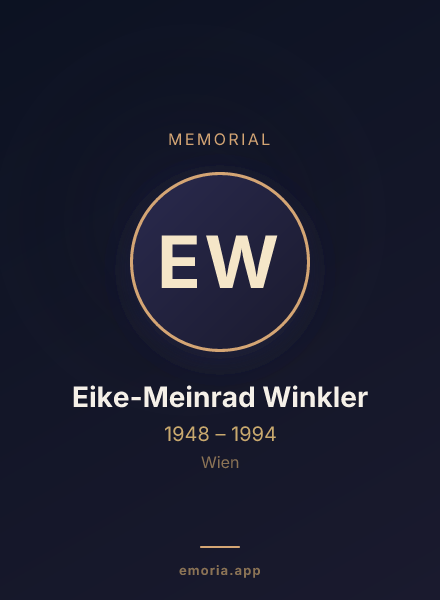 Memorial portrait of Eike-Meinrad Winkler