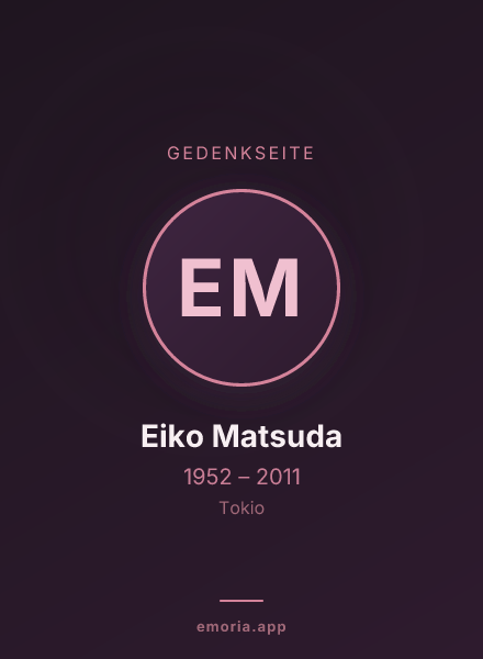 Gedenkportrait von Eiko Matsuda