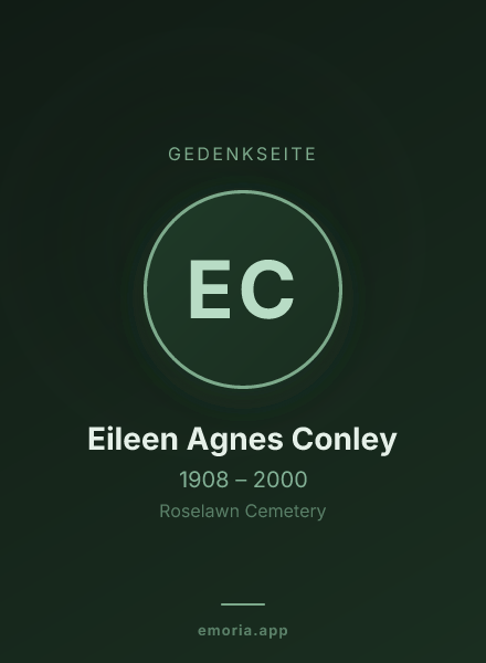 Gedenkportrait von Eileen Agnes Conley
