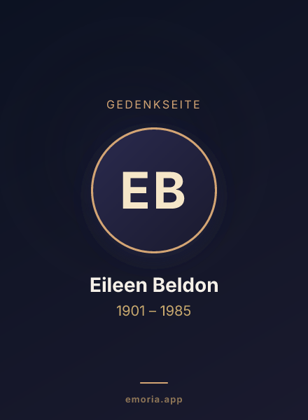 Gedenkportrait von Eileen Beldon