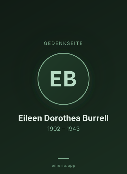 Gedenkportrait von Eileen Dorothea Burrell