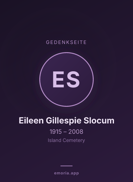 Gedenkportrait von Eileen Gillespie Slocum
