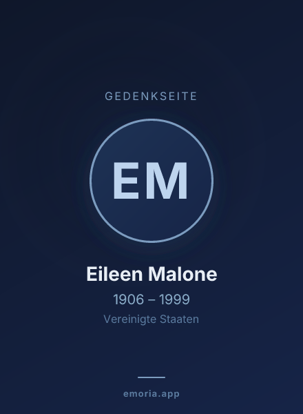 Gedenkportrait von Eileen Malone