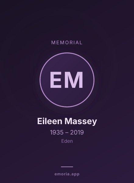 Memorial portrait of Eileen Massey