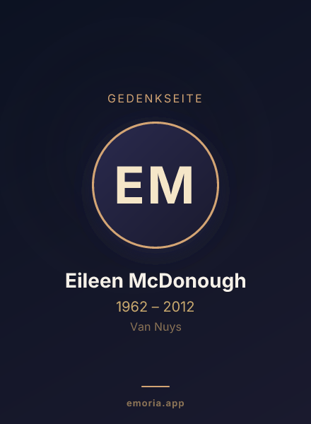 Gedenkportrait von Eileen McDonough