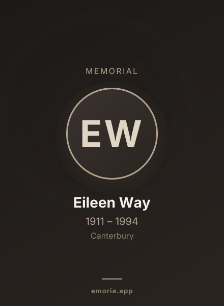 Memorial portrait of Eileen Way
