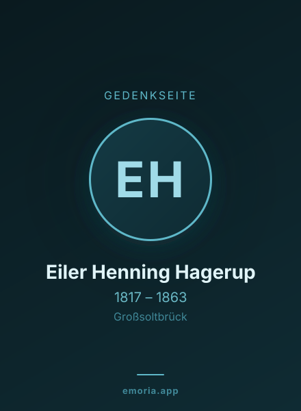 Gedenkportrait von Eiler Henning Hagerup