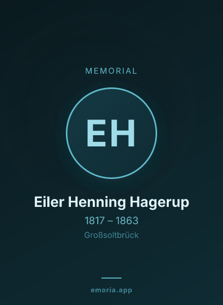Memorial portrait of Eiler Henning Hagerup