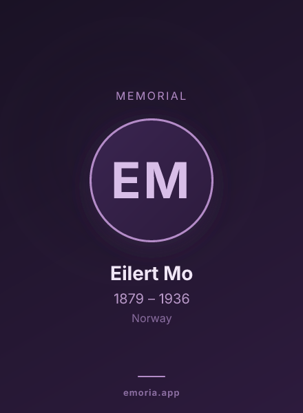 Memorial portrait of Eilert Mo