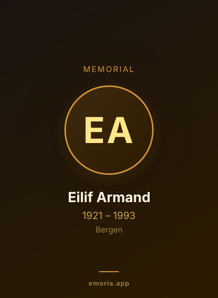 Memorial portrait of Eilif Armand