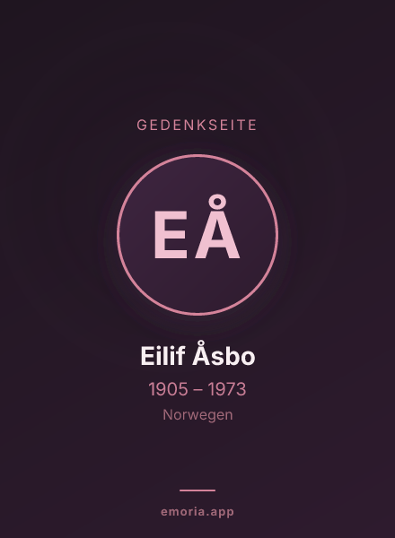 Gedenkportrait von Eilif Åsbo