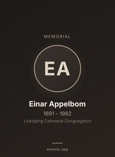 Memorial portrait of Einar Appelbom
