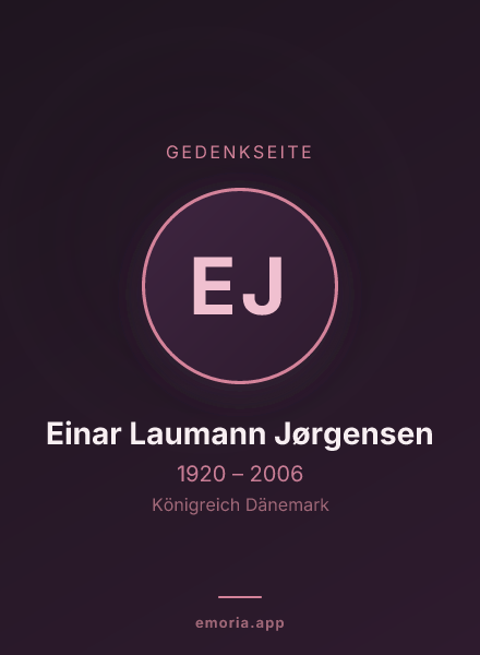 Gedenkportrait von Einar Laumann Jørgensen
