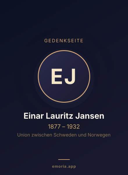 Gedenkportrait von Einar Lauritz Jansen