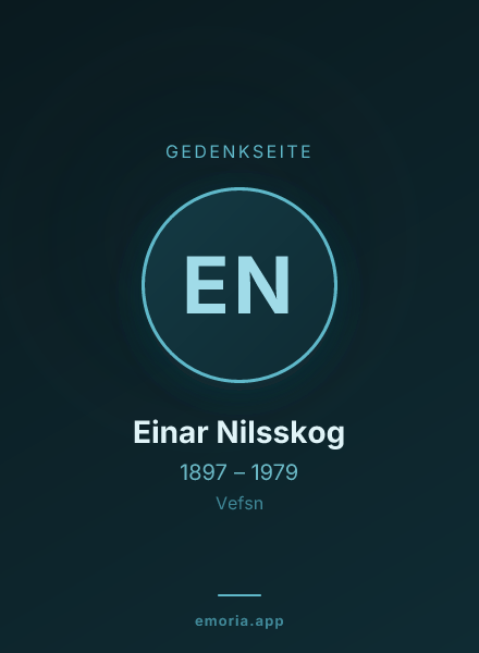 Gedenkportrait von Einar Nilsskog
