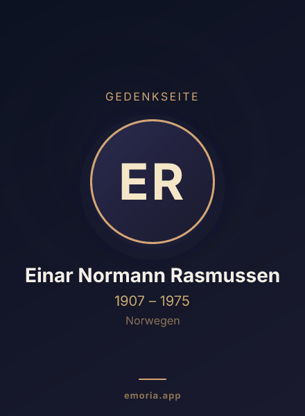 Gedenkportrait von Einar Normann Rasmussen