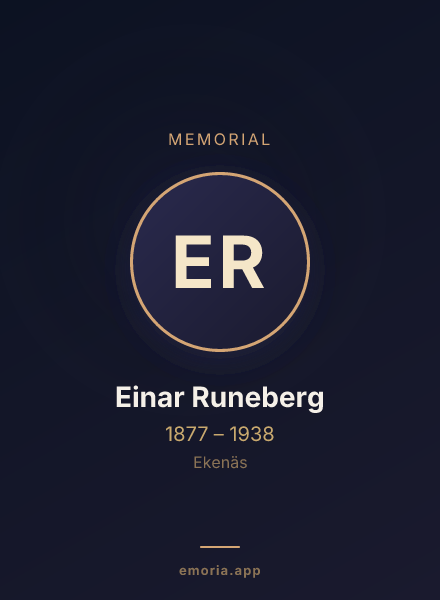 Memorial portrait of Einar Runeberg