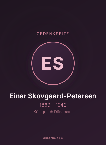 Gedenkportrait von Einar Skovgaard-Petersen