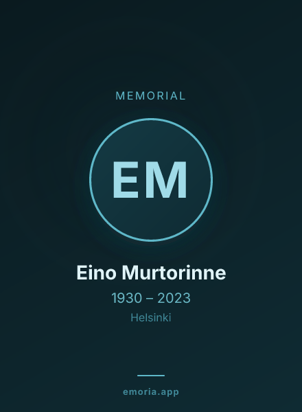 Memorial portrait of Eino Murtorinne
