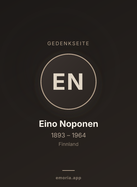 Gedenkportrait von Eino Noponen