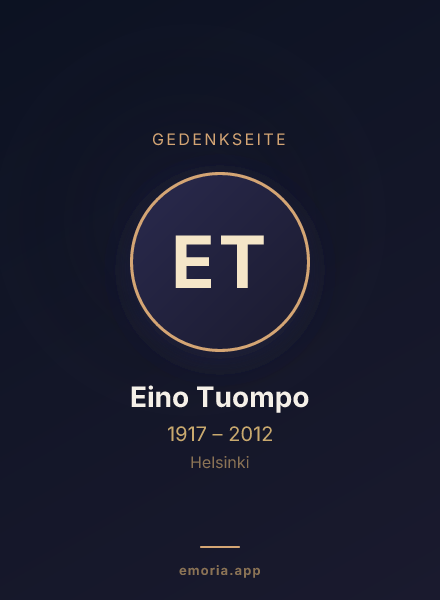 Gedenkportrait von Eino Tuompo