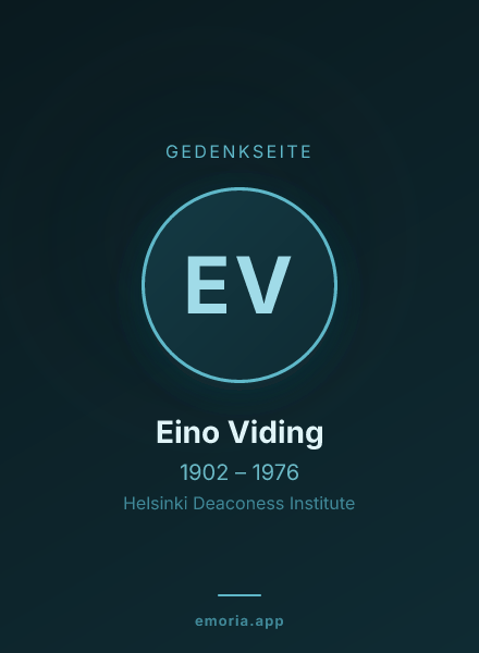 Gedenkportrait von Eino Viding