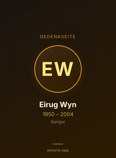 Gedenkportrait von Eirug Wyn