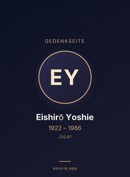 Gedenkportrait von Eishirō Yoshie