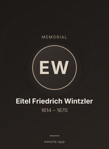 Memorial portrait of Eitel Friedrich Wintzler