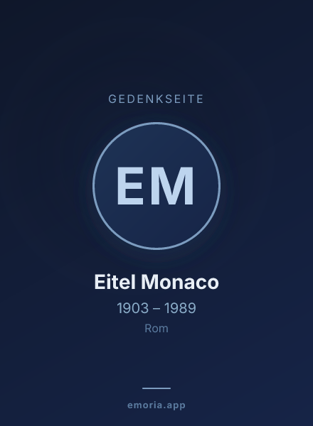 Gedenkportrait von Eitel Monaco
