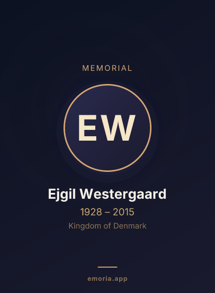 Memorial portrait of Ejgil Westergaard