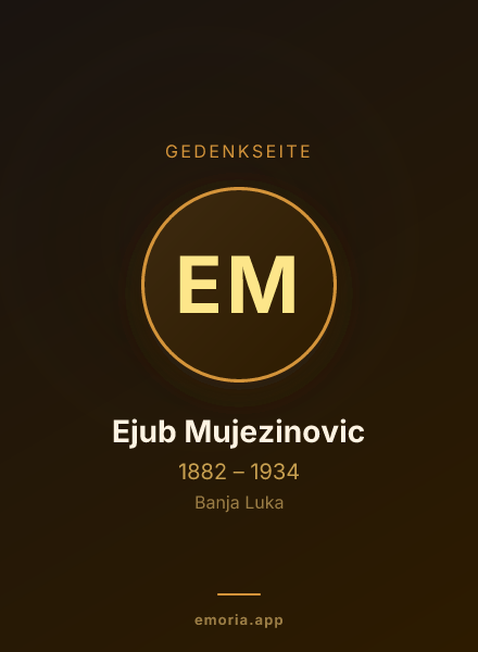Gedenkportrait von Ejub Mujezinovic