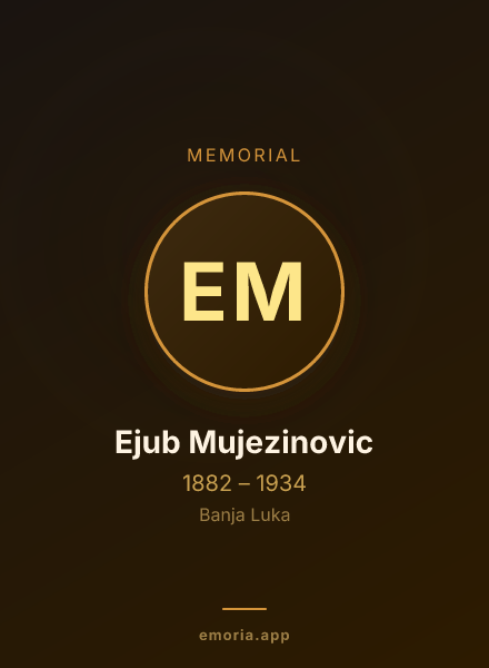 Memorial portrait of Ejub Mujezinovic