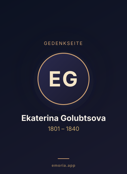 Gedenkportrait von Ekaterina Golubtsova