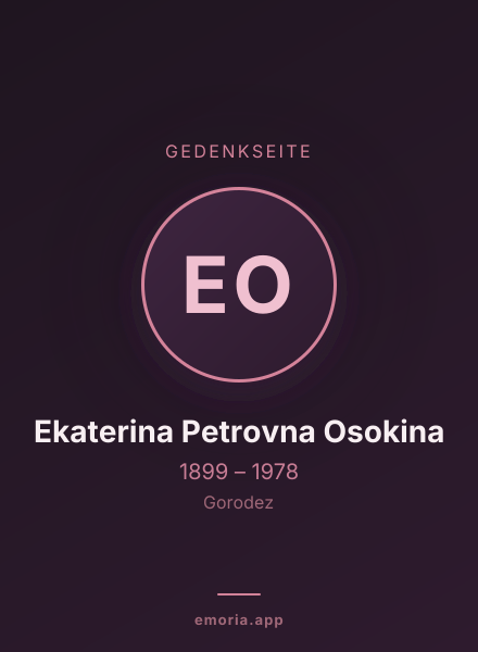 Gedenkportrait von Ekaterina Petrovna Osokina