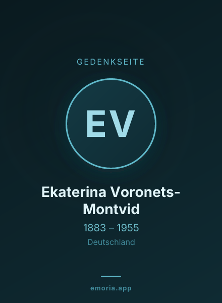 Gedenkportrait von Ekaterina Voronets-Montvid