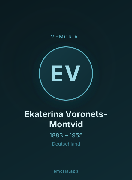 Memorial portrait of Ekaterina Voronets-Montvid
