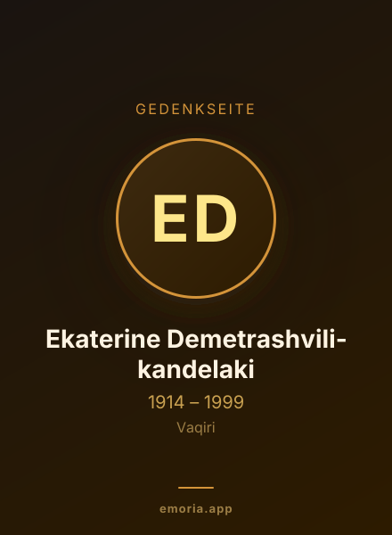 Gedenkportrait von Ekaterine Demetrashvili-kandelaki