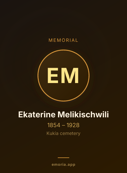 Memorial portrait of Ekaterine Melikischwili
