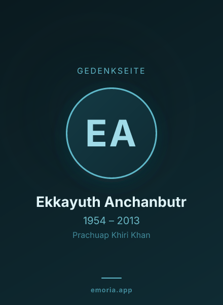 Gedenkportrait von Ekkayuth Anchanbutr