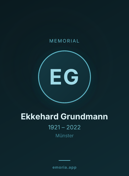 Memorial portrait of Ekkehard Grundmann