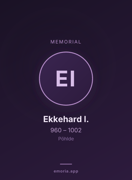 Memorial portrait of Ekkehard I.
