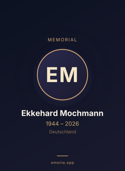 Memorial portrait of Ekkehard Mochmann