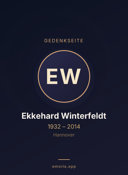 Gedenkportrait von Ekkehard Winterfeldt