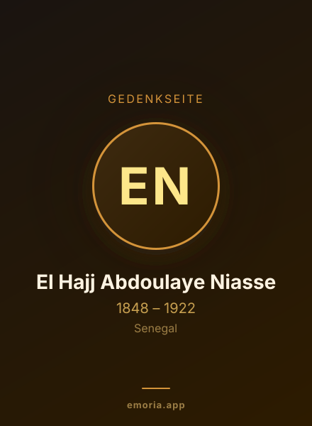 Gedenkportrait von El Hajj Abdoulaye Niasse