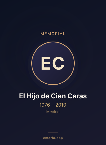 Memorial portrait of El Hijo de Cien Caras