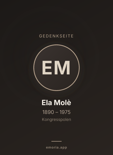 Gedenkportrait von Ela Molè