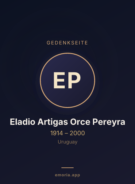 Gedenkportrait von Eladio Artigas Orce Pereyra